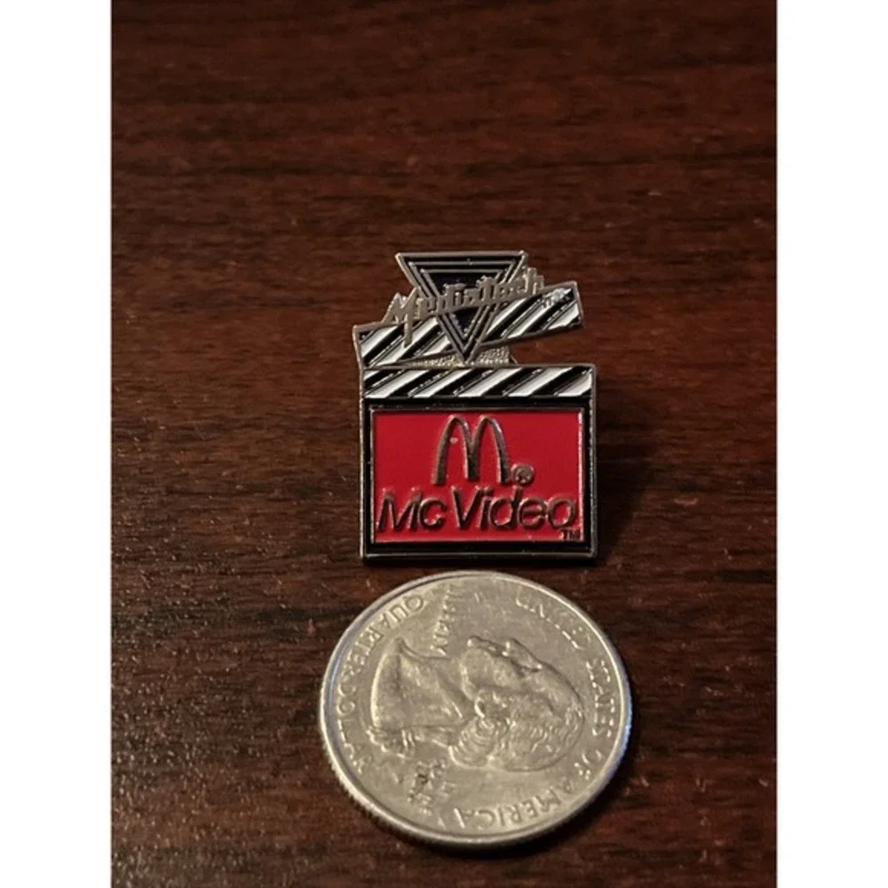 Vintage McDonald's‎ McVideo Mediatech Employee Lapel Hat Pin